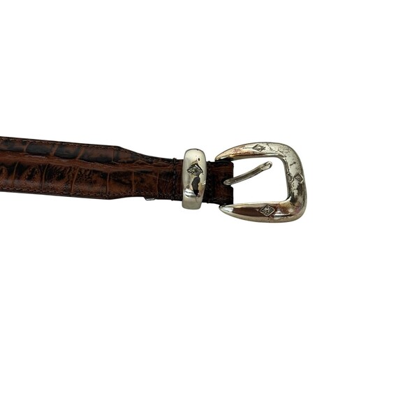 Footjoy Men's 69645 Contoured Brown Embossed Leather Belt Size 38 Golf Casual - Picture 8 of 13